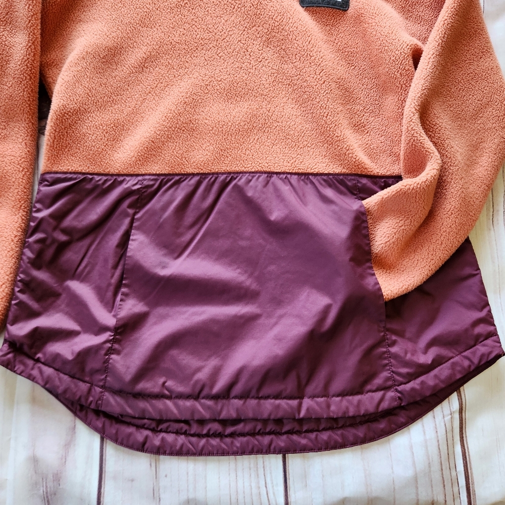 **SOLD** North Face "Riit Pullover" Fleece Sweatshirt Mock Neck Burnt Orange L - Picture 2 of 12